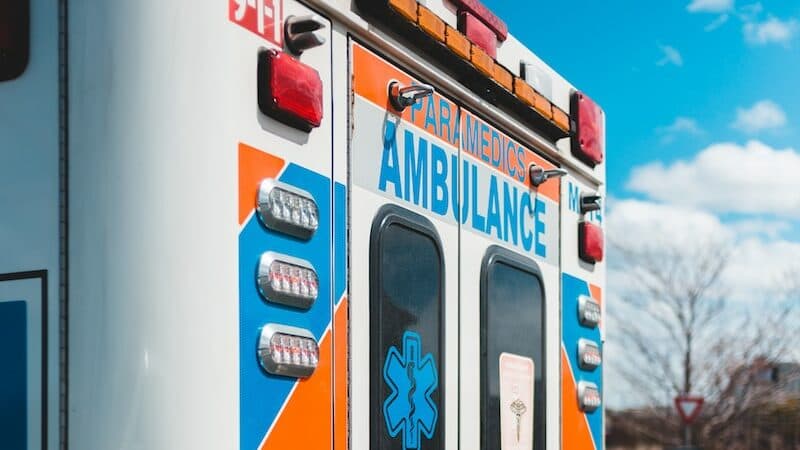 white red and blue van